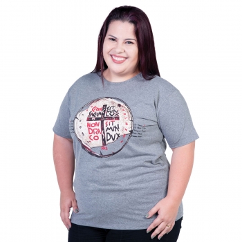 T-SHIRT DUAS CRUZES CINZA...