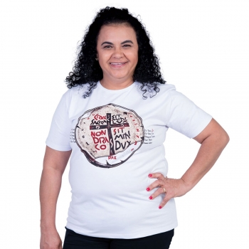 T-SHIRT DUAS CRUZES BRANCA...