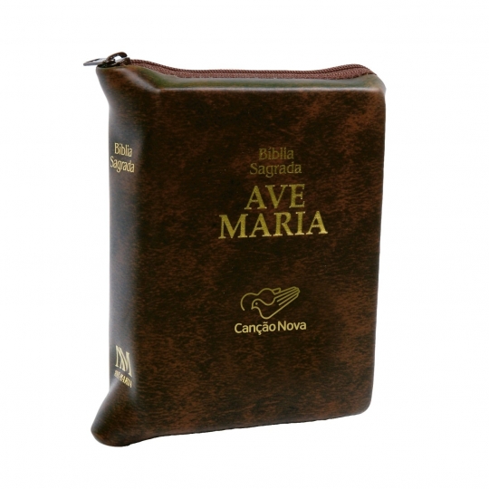 Bíblia Sagrada Avé Maria bolso com zipper